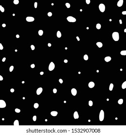 Black and white dots pattern. Vector illustration 