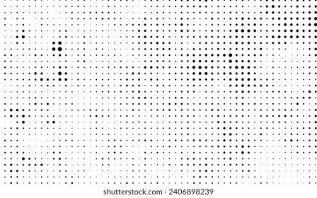 a black and white dotted background with a few dots for design extra effect  grunge dot effect