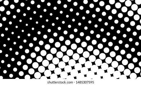 Black white dotted background in pop art retro style, vector illustration