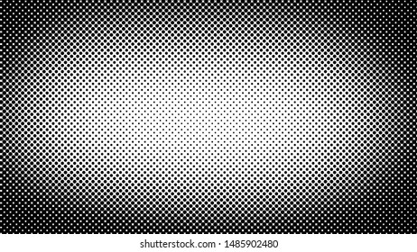 Black and white dotted background in pop art retro style, vector illustration