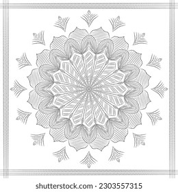 Elemento de diseño con puntos en blanco y negro