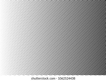 Black and White Dotted Halftone Background. Vintage Dots Overlay. Modern Fade Texture. Distressed Pop-art Pattern. Vector illustration