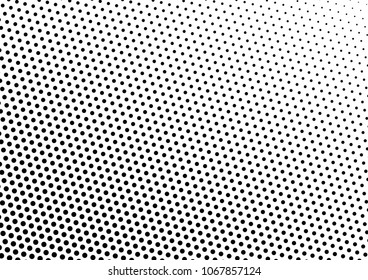Black and White Dotted Halftone Background. Points Grunge Backdrop. Vintage Dots Texture. Pop-art Gradient Pattern. Vector illustration