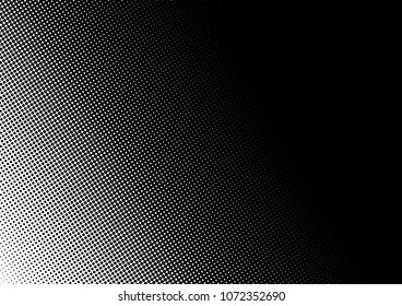 Black and White Dotted Halftone Background. Vintage Pattern. Grunge Gradient Overlay. Distressed Pop-art Texture. Vector illustration