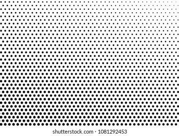 Black and White Dotted Halftone Background. Dots Backdrop. Fade Grunge Pattern. Modern Texture. Vector illustration