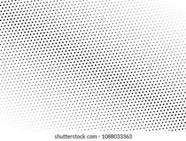 Black and White Dotted Halftone Background. Abstract Overlay. Gradient Pop-art Texture. Dots Fade Pattern. Vector illustration