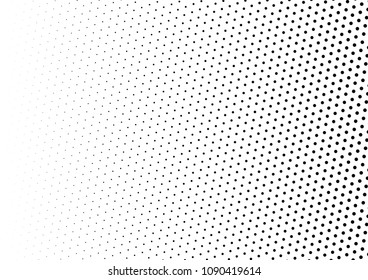 Black and White Dotted Halftone Background. Monochrome Backdrop. Grunge Modern Texture. Distressed Dots Pattern. Vector illustration