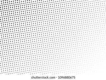 Black and White Dotted Halftone Background. Gradient Modern Texture. Fade Dots Pattern. Abstract Monochrome Backdrop. Vector illustration