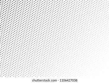 Black and White Dotted Halftone Background. Points Pattern. Pop-art Fade Backdrop. Monochrome Texture. Vector illustration