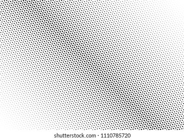 Black and White Dotted Halftone Background. Gradient Modern Pattern. Vintage Overlay. Grunge Backdrop. Vector illustration