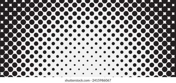Fondo de medio tono con puntos blancos y negros. Grunge el fondo vectorial de medio tono en colores blanco y negro. Textura superpuesta con problemas