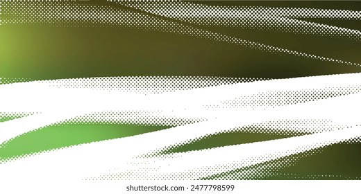 Black and white dotted halftone background.