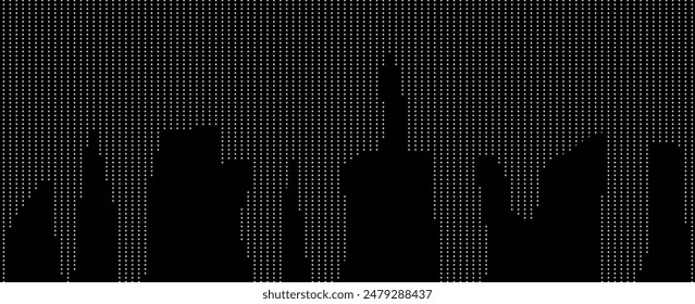 Schwarz-weiß gepunkteter Halbtonhintergrund. Vektorgrafik