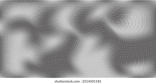 Fondo de semitono punteado blanco y negro.