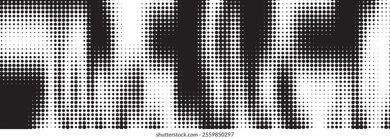 Black and white dotted halftone background. vector ilustration