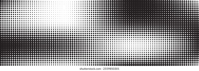 Black and white dotted halftone background. vector ilustration