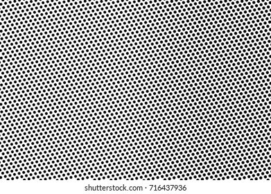 Black white dotted halftone background. Halftone pattern. Black dot ornament on transparent overlay. Monochrome dotted vector illustration. Modern horizontal halftone cover. Pop art dotted texture