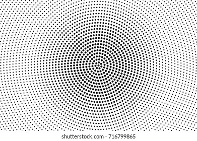 Black white dotted halftone background. Halftone pattern. Black dot on transparent overlay. Monochrome dotted vector illustration. Vintage horizontal halftone gradient. Pop art dotted texture