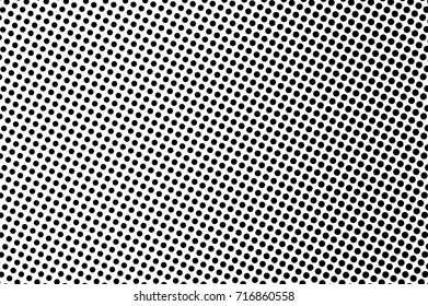 Black white dotted halftone background. Halftone pattern. Black dot on transparent overlay. Monochrome dotted vector illustration. Vintage horizontal halftone gradient. Pop art dotted texture