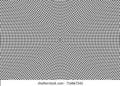 Black white dotted halftone background. Halftone pattern. Black dot on transparent overlay. Monochrome dotted vector illustration. Vintage horizontal halftone gradient. Pop art dotted texture