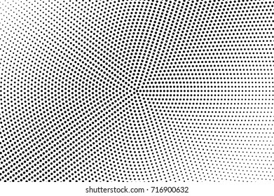 Black white dotted halftone background. Halftone pattern. Black dot on transparent overlay. Monochrome dotted vector illustration. Vintage horizontal halftone gradient. Pop art dotted texture
