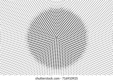 Black white dotted halftone background. Halftone pattern. Black dot on transparent overlay. Monochrome dotted vector illustration. Vintage horizontal halftone gradient. Pop art dotted texture