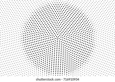 Black white dotted halftone background. Halftone pattern. Black dot on transparent overlay. Monochrome dotted vector illustration. Vintage horizontal halftone gradient. Pop art dotted texture