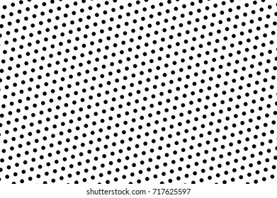Black white dotted halftone background. Sparse halftone pattern. Black dot on transparent overlay. Monochrome dotted vector illustration. Vintage horizontal halftone gradient. Pop art dotted texture