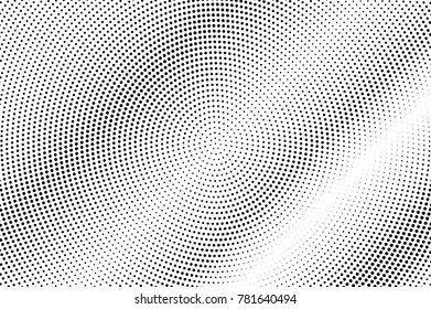 Black white dotted halftone. Half tone vector background. Subtle metallic dotted gradient. Abstract monochrome texture. Black ink dot on transparent backdrop. Pop art dotwork. Retro design template