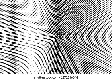 Black and white dotted halftone vector background. Frequent dotted texture with vertical gradient. Vintage effect graphic decor. Retro dotted overlay. Monochrome halftone texture. Perforated surface