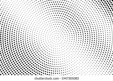 Black and white dotted halftone vector background. Black and white vector halftone. Subtle halftone digital texture. Faded dotted gradient. Comic effect overlay. Retro dot pattern on transparent back.