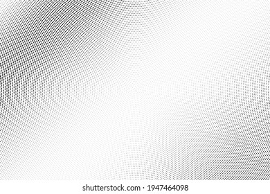 Black and white dotted halftone vector background. Black and white vector halftone. Subtle halftone digital texture. Faded dotted gradient. Comic effect overlay. Retro dot pattern on transparent back.