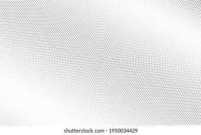 Fondo del vector de medio tono de puntos blanco y negro