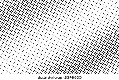 Fondo del vector de medio tono de puntos blanco y negro