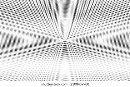 Black and white dotted halftone vector background. Black and white vector halftone. Industrial half tone texture. Subtle dotted gradient. Retro effect overlay. Grunge dot pattern on transparent foil. 