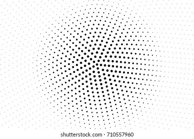 Black and white dotted halftone vector background. Halftone pattern with black dot on transparent overlay. Monochrome dotted vector illustration. Black and white halftone. Pop art dotted texture