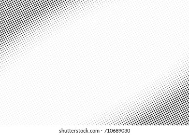 Black and white dotted halftone vector background. Halftone pattern with black dot on transparent overlay. Monochrome dotted vector illustration. Black and white halftone. Pop art dotted texture