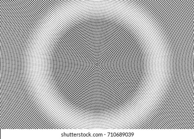 Black and white dotted halftone vector background. Halftone pattern with black dot on transparent overlay. Monochrome dotted vector illustration. Black and white halftone. Pop art dotted texture