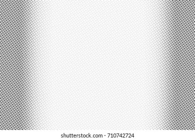 Black and white dotted halftone vector background. Halftone pattern with black dot on transparent overlay. Monochrome dotted vector illustration. Black and white halftone. Pop art dotted texture
