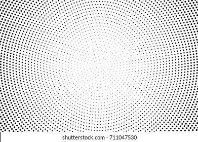 Black and white dotted halftone vector background. Halftone pattern with black dot on transparent overlay. Monochrome dotted vector illustration. Black and white halftone. Pop art dotted texture