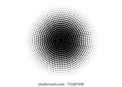 Black and white dotted halftone vector background. Halftone pattern with black dot on transparent overlay. Monochrome dotted vector illustration. Black and white halftone. Pop art dotted texture