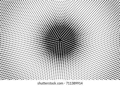 Black and white dotted halftone vector background. Halftone pattern with black dot on transparent overlay. Monochrome dotted vector illustration. Black and white halftone. Pop art dotted texture