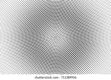 Black and white dotted halftone vector background. Halftone pattern with black dot on transparent overlay. Monochrome dotted vector illustration. Black and white halftone. Pop art dotted texture