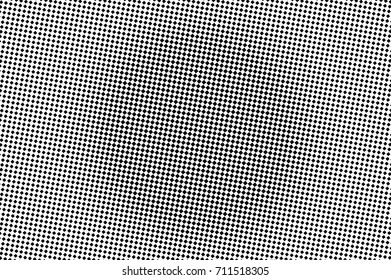 Black and white dotted halftone vector background. Halftone pattern with black dot on transparent overlay. Monochrome dotted vector illustration. Black and white halftone. Pop art dotted texture