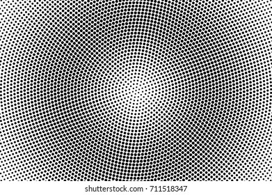 Black and white dotted halftone vector background. Halftone pattern with black dot on transparent overlay. Monochrome dotted vector illustration. Black and white halftone. Pop art dotted texture