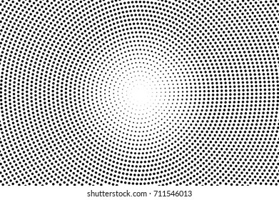 Black and white dotted halftone vector background. Halftone pattern with black dot on transparent overlay. Monochrome dotted vector illustration. Black and white halftone. Pop art dotted texture