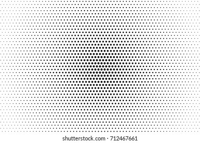 Black and white dotted halftone vector background. Halftone pattern with black dot on transparent overlay. Monochrome dotted vector illustration. Black and white halftone. Pop art dotted texture