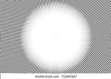 Black and white dotted halftone vector background. Halftone pattern with black dot on transparent overlay. Monochrome dotted vector illustration. Black and white halftone. Pop art dotted texture