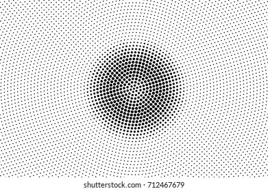 Black and white dotted halftone vector background. Halftone pattern with black dot on transparent overlay. Monochrome dotted vector illustration. Black and white halftone. Pop art dotted texture
