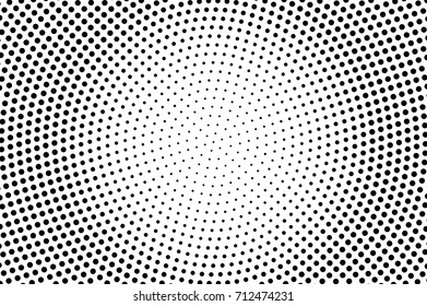 Black and white dotted halftone vector background. Halftone pattern with black dot on transparent overlay. Monochrome dotted vector illustration. Black and white halftone. Pop art dotted texture